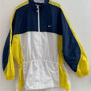 Nike Pullover Anorak Windbreaker Jacket Mens Size XL Blue Yellow White